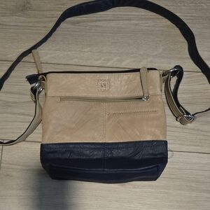Tan and Black Crossbody Bag